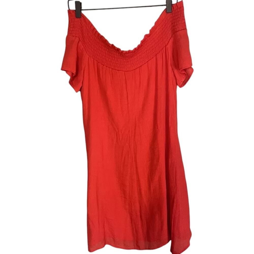 Anthropologie Amadi Off The Shoulder Red Dress Size Small Petite NWT - Picture 6 of 6